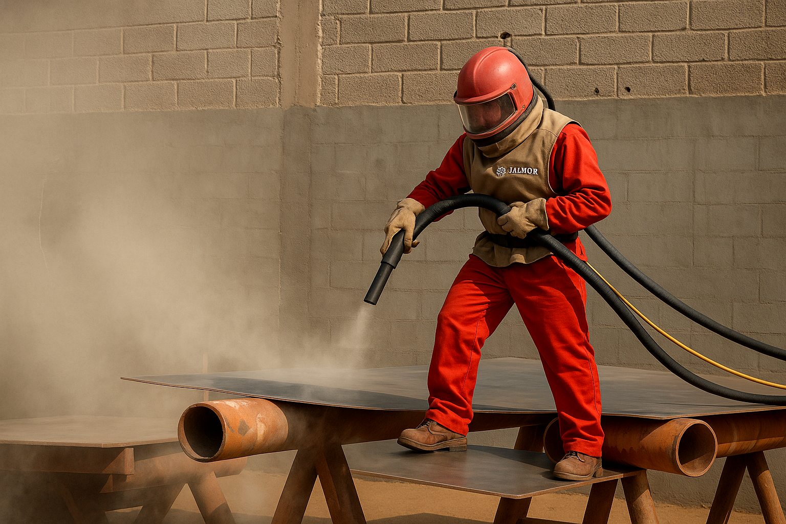 Trabajador JALMOR mantenimiento industrial nave Tampico
