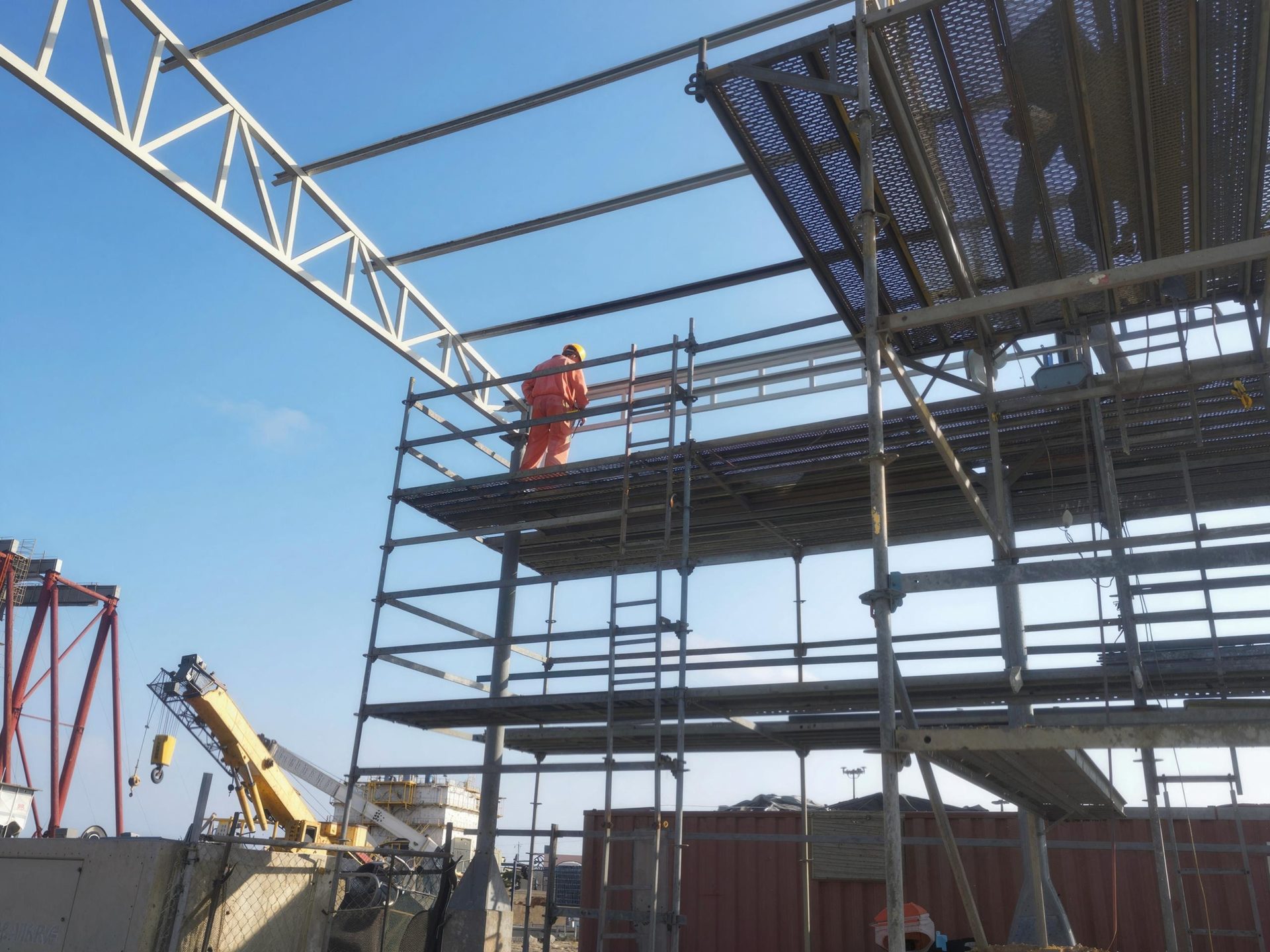 Estructura metálica andamio nave industrial Altamira JALMOR